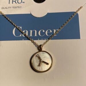 Cancer Goldtone Necklace NWT